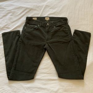 J. Crew Pants | J. Crew 484 slim fit corduroy pants | Forest Green | 30W x 32L